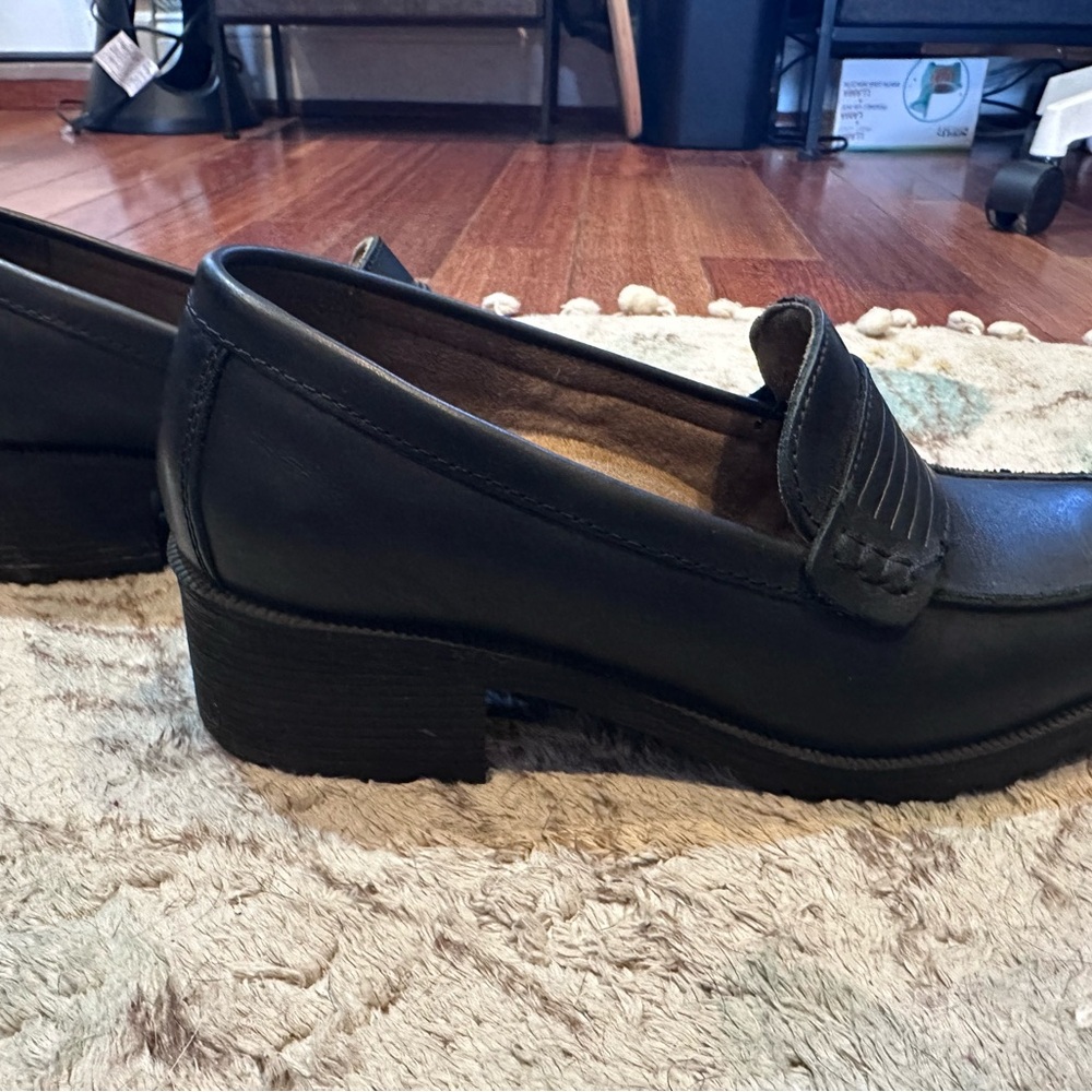 Black Leather Loafers